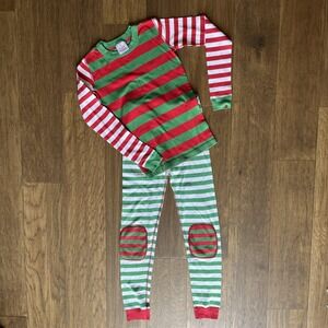 Hanna Andersson Pajamas Sz 12 Youth L150cm Christmas Stripes Organic Kids Set